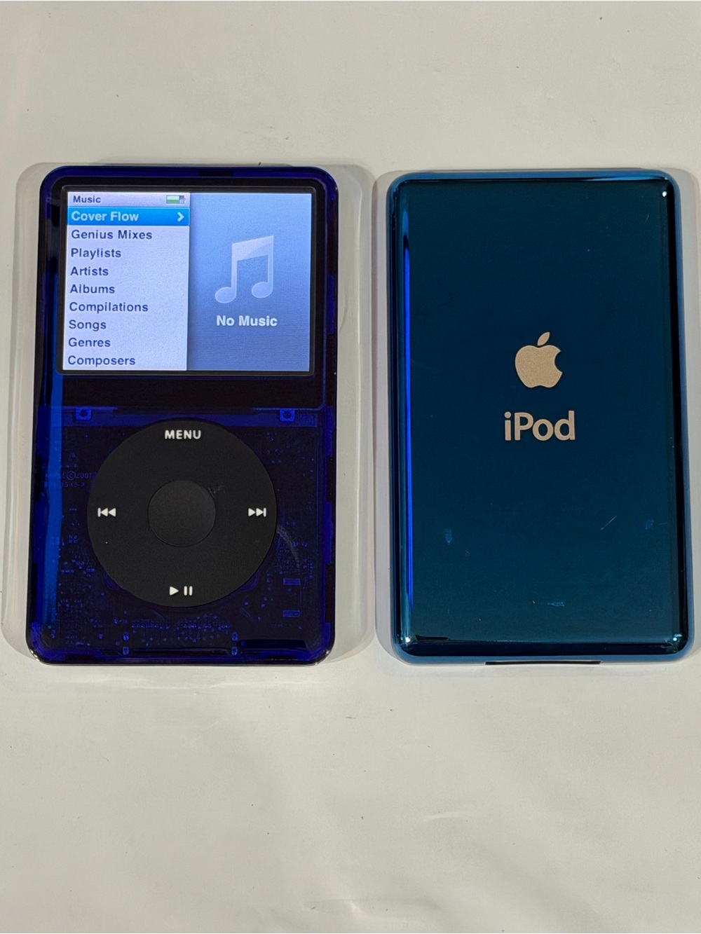 Apple iPod Classic Transparent Dark Blue and Teal Dual-Pack 7th gen 256gb